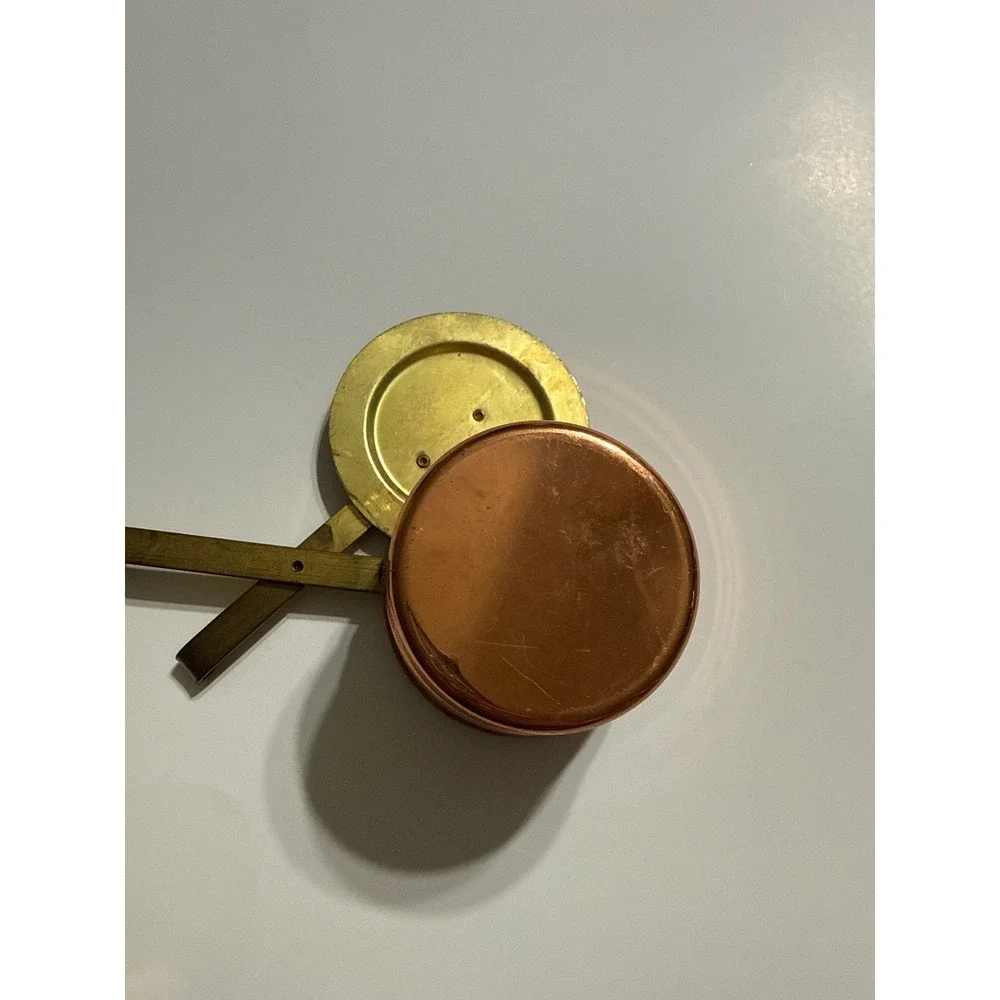 Vintage Copper Butter Warmer Melting Pot with Brass Lid and Handle